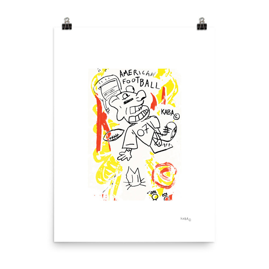 Blitzed American Football Poster