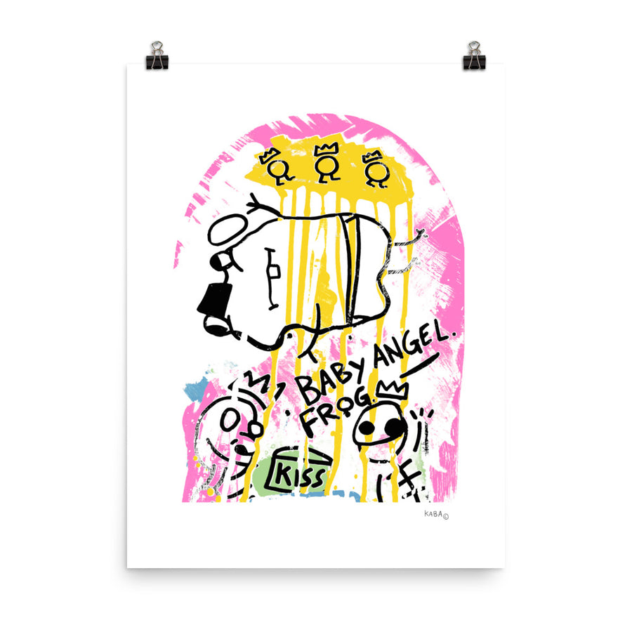 Baby Angel Frog Poster