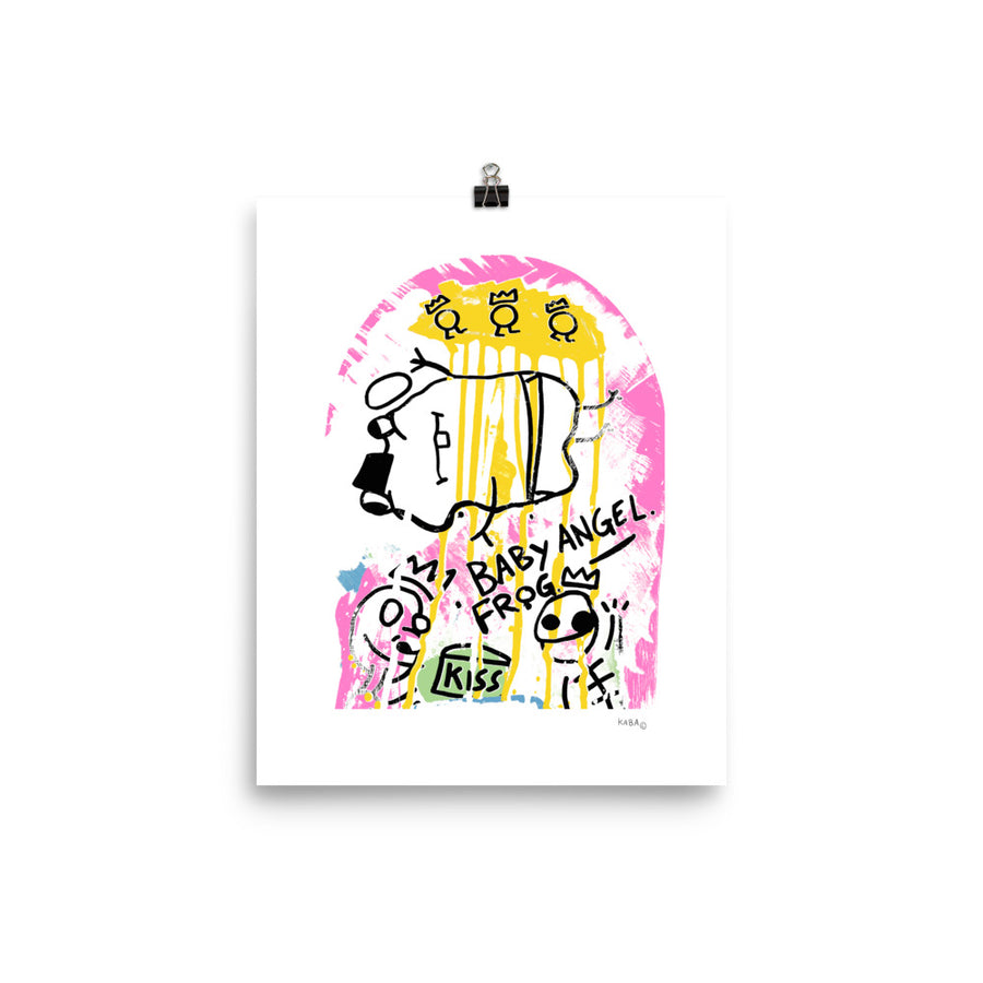 Baby Angel Frog Poster