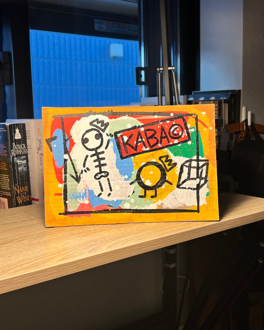 KABA Sunlight: King Blueberry & Skeleboy on Recycled Cardboard