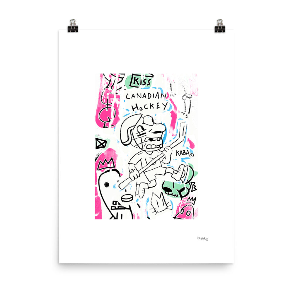 Blitzed Canadian Hockey Poster