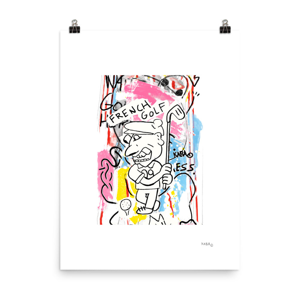 Blitzed French Golf Poster
