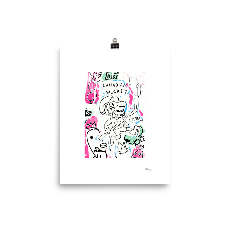 Blitzed Canadian Hockey Poster