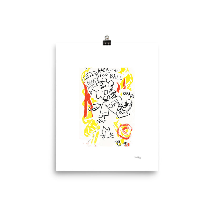 Blitzed American Football Poster